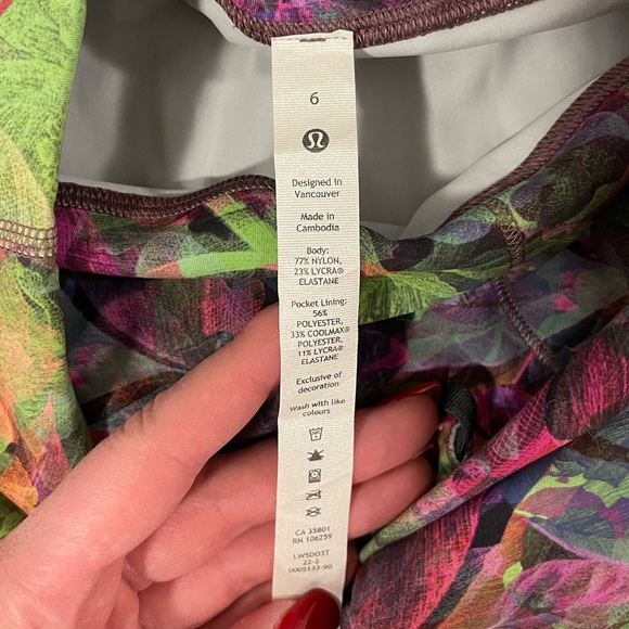 💜NWOT💜Wunder Train High-Rise Tight 31" in Vivid Floral Multitone - Picture 6 of 7